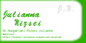julianna mizsei business card